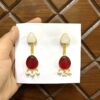Red Glossy drop earrings